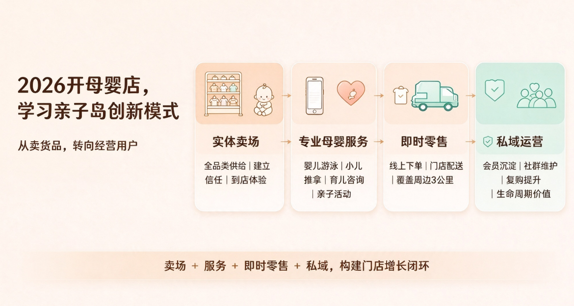 2026 开母婴店，不妨学习亲子岛四维一体创新模式，跳出低价内卷